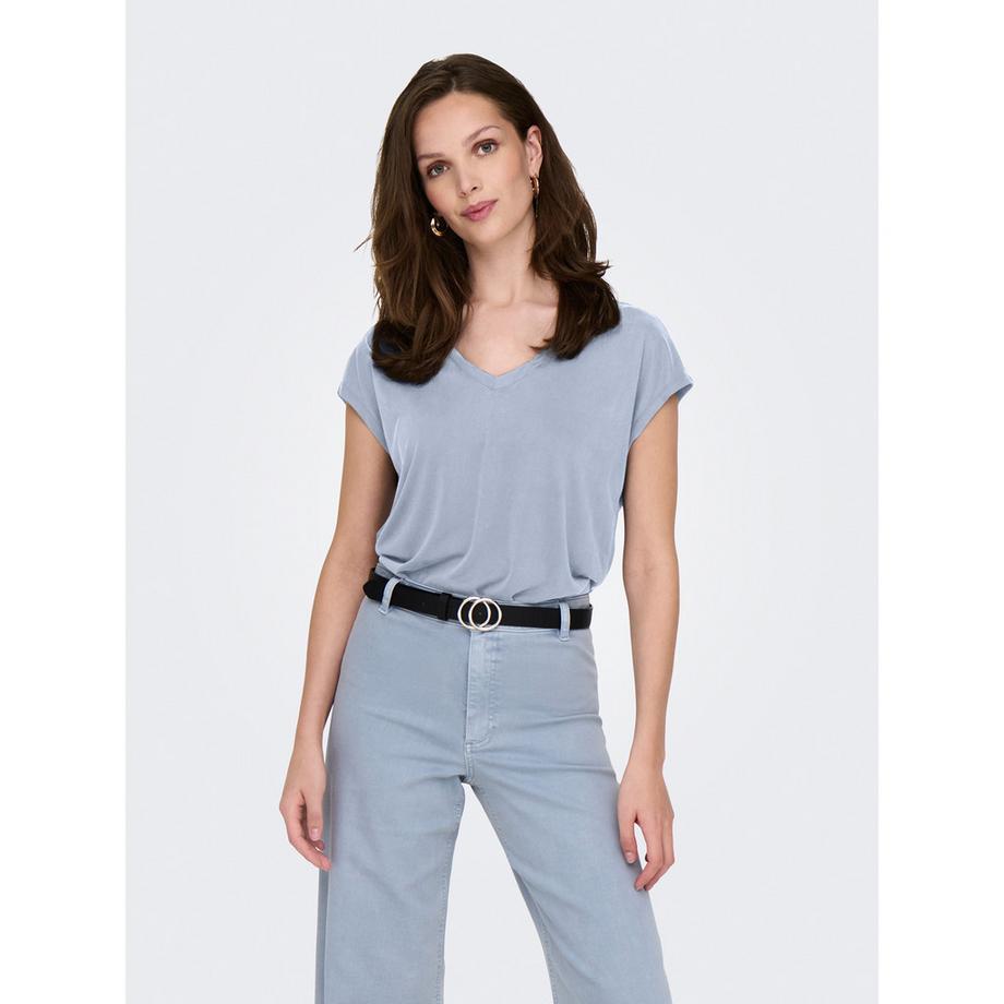 ONLY T-Shirt Scollo a V Maniche Corte  