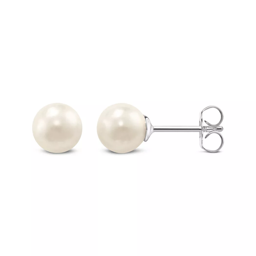 THOMAS SABO - Boucles d'oreilles, Freshwater Pearls, One Size, Argent