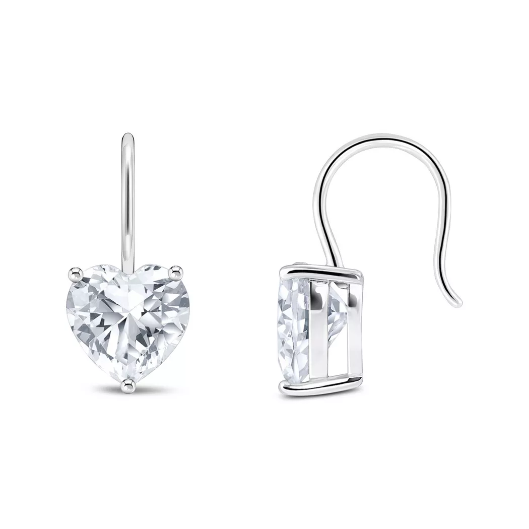 THOMAS SABO Silver Heart Cubic Zirconia Earrings H2288-051-14