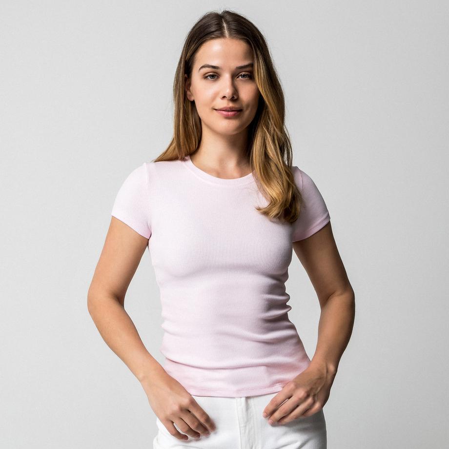 Manor Woman T-shirt a costine a maniche corte  