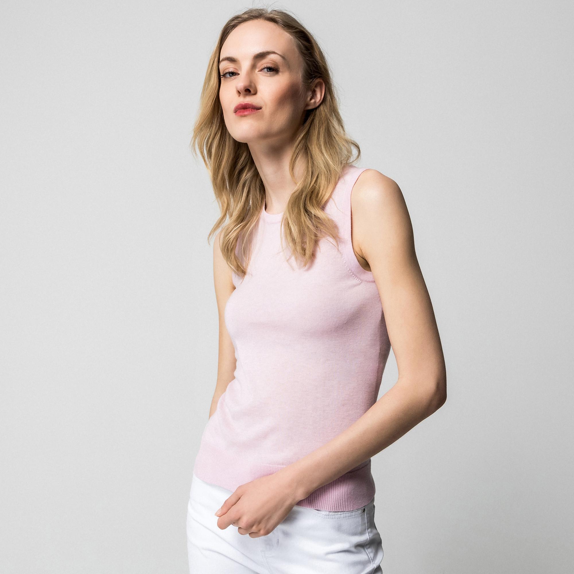 Manor Woman Gilet senza maniche girocollo a righe  