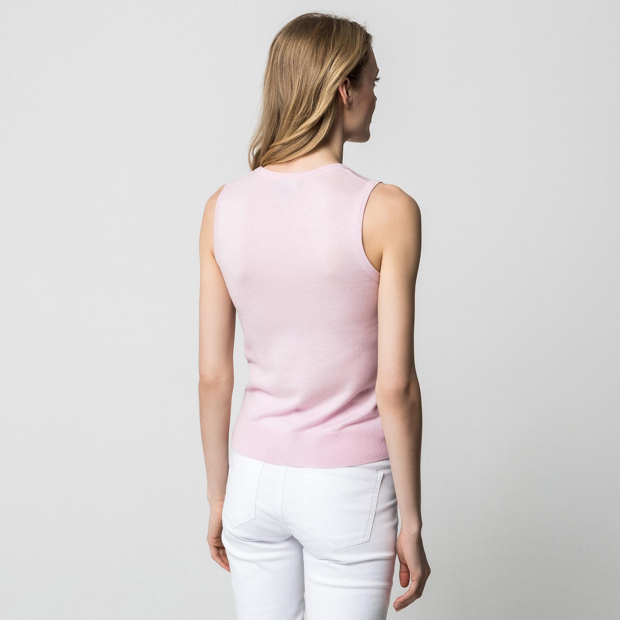 Manor Woman Gilet senza maniche girocollo a righe  