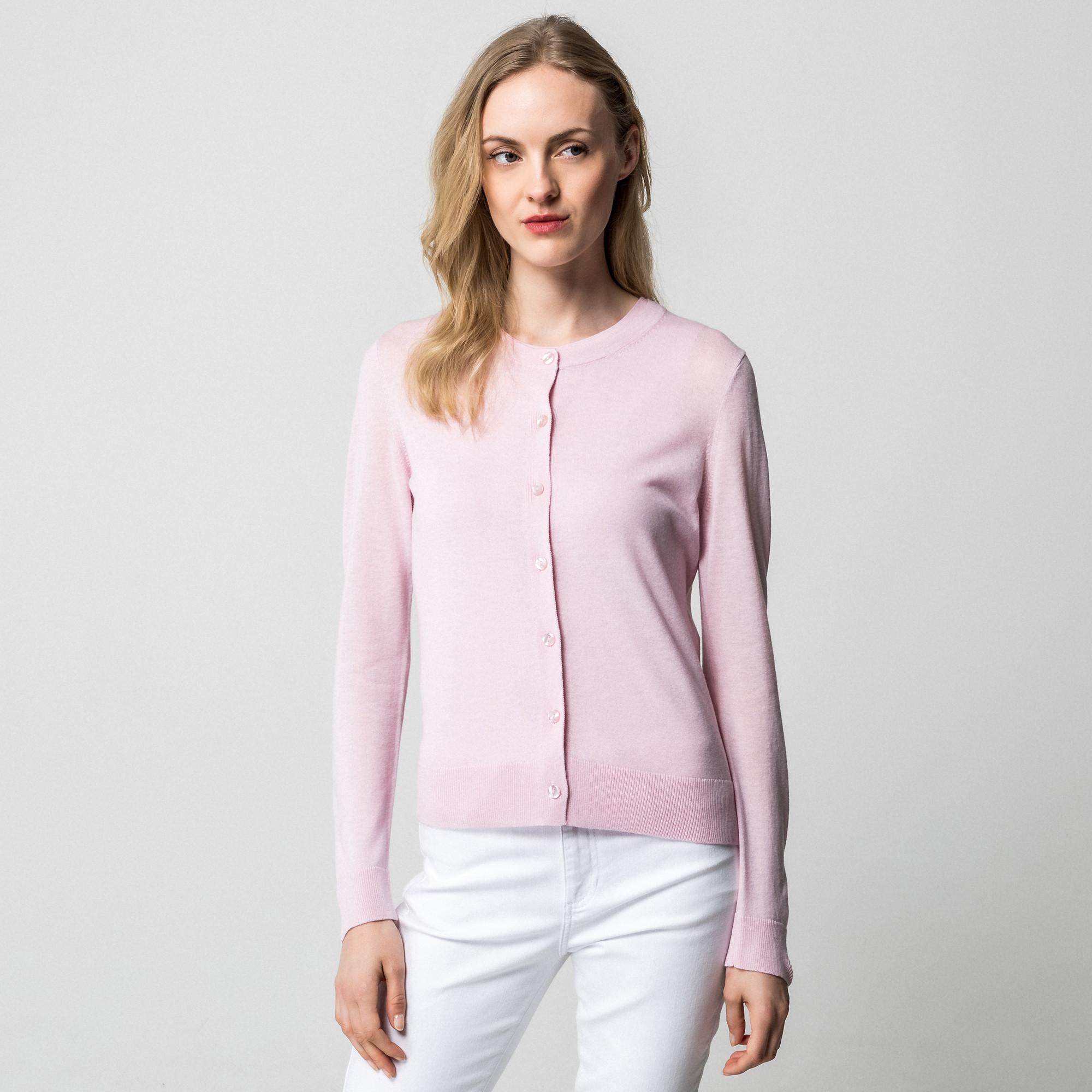Manor Woman Cardigan a Righe in Maglia Fine  