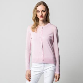 Manor Woman Cardigan a Righe in Maglia Fine  