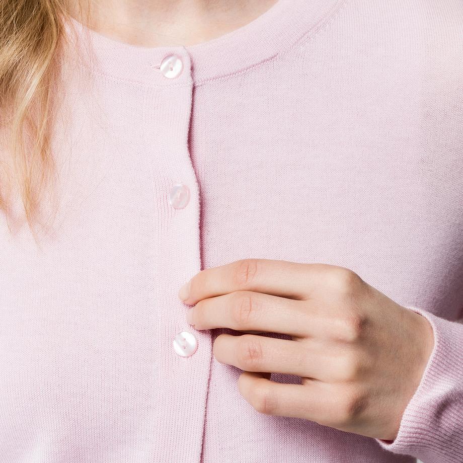 Manor Woman Cardigan a Righe in Maglia Fine  