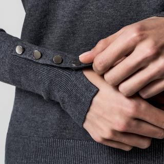 Manor Woman Rollkragenpullover mit Zierknöpfen  