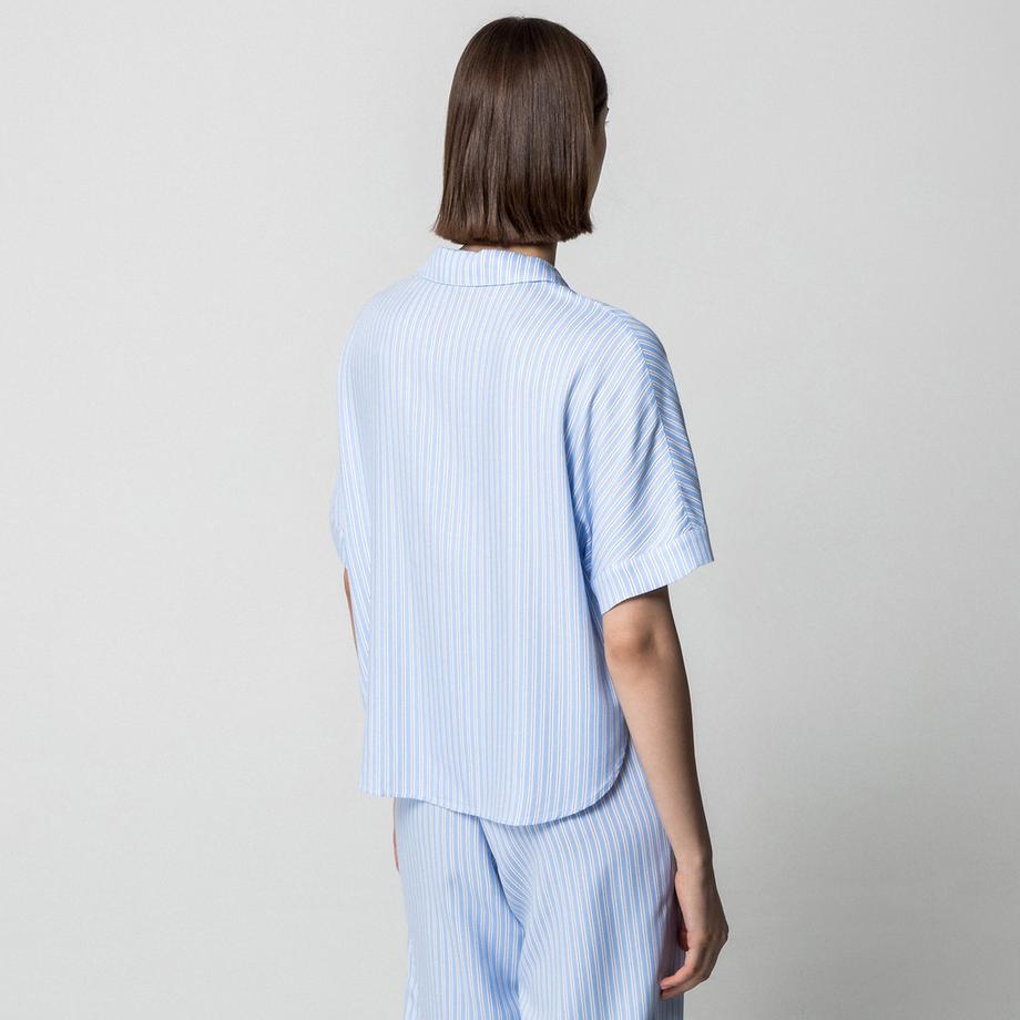 Manor Woman Maglia pigiama a righe maniche corte  