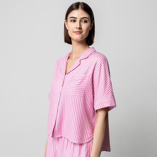 Manor Woman Gestreiftes Kurzarm Pyjama Oberteil  