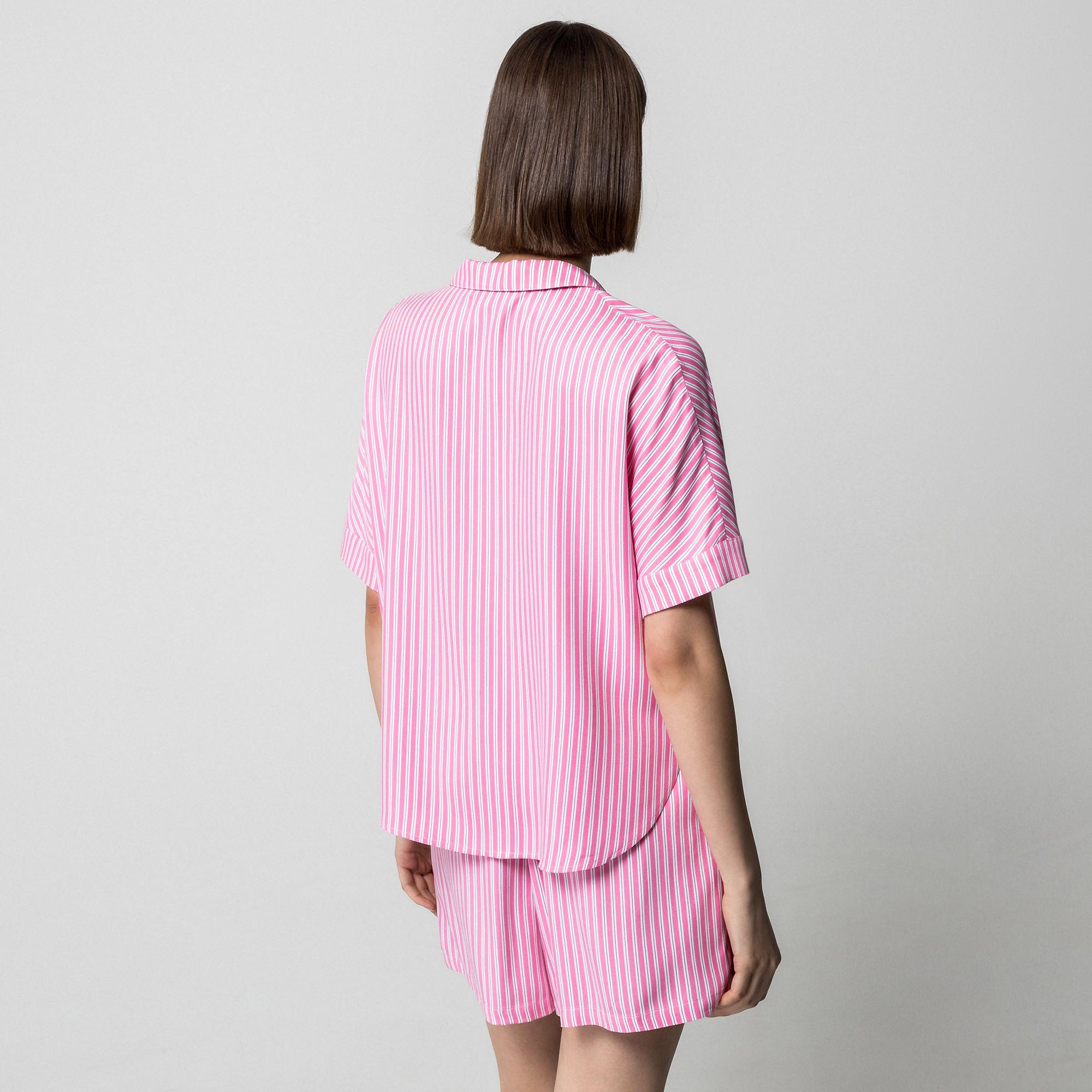 Manor Woman Gestreiftes Kurzarm Pyjama Oberteil  