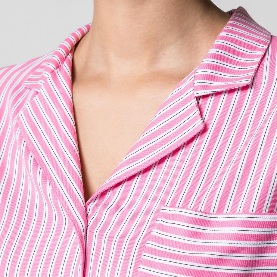 Manor Woman Maglia pigiama a righe a maniche corte  