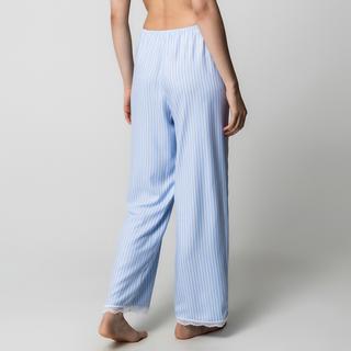 Manor Woman Pantaloni pigiama a righe Regular Fit con pizzo  
