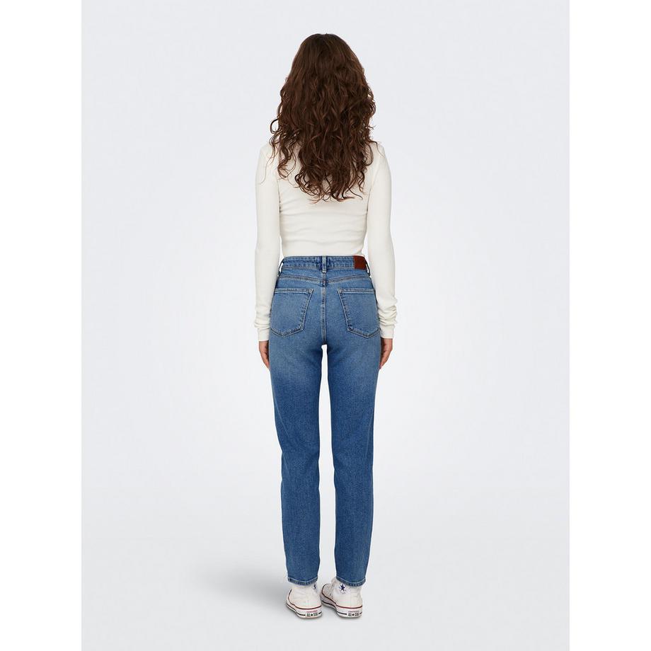 ONLY Jeans High Waist Straight Fit Lunghezza Caviglia  