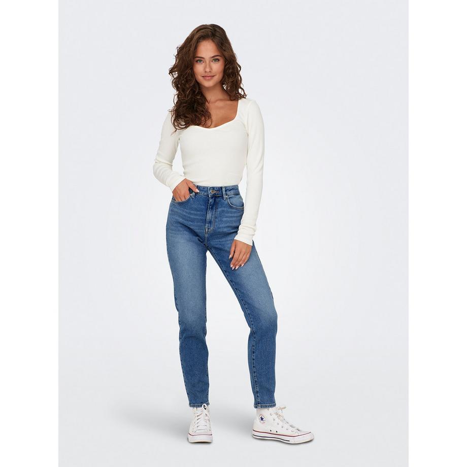 ONLY Jeans High Waist Straight Fit Lunghezza Caviglia  