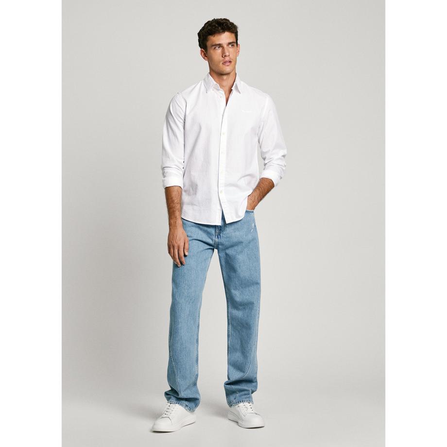 Pepe Jeans London Phil Herringbone Regular Fit Camicia Maniche Lunghe  