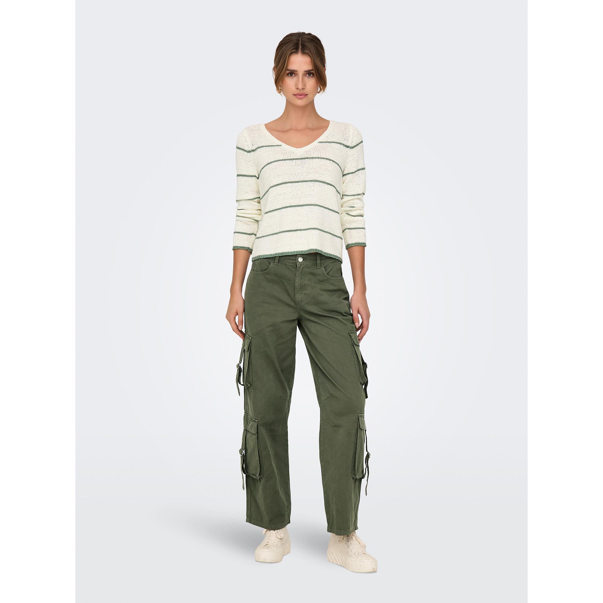 ONLY Pull Rayé Col V  