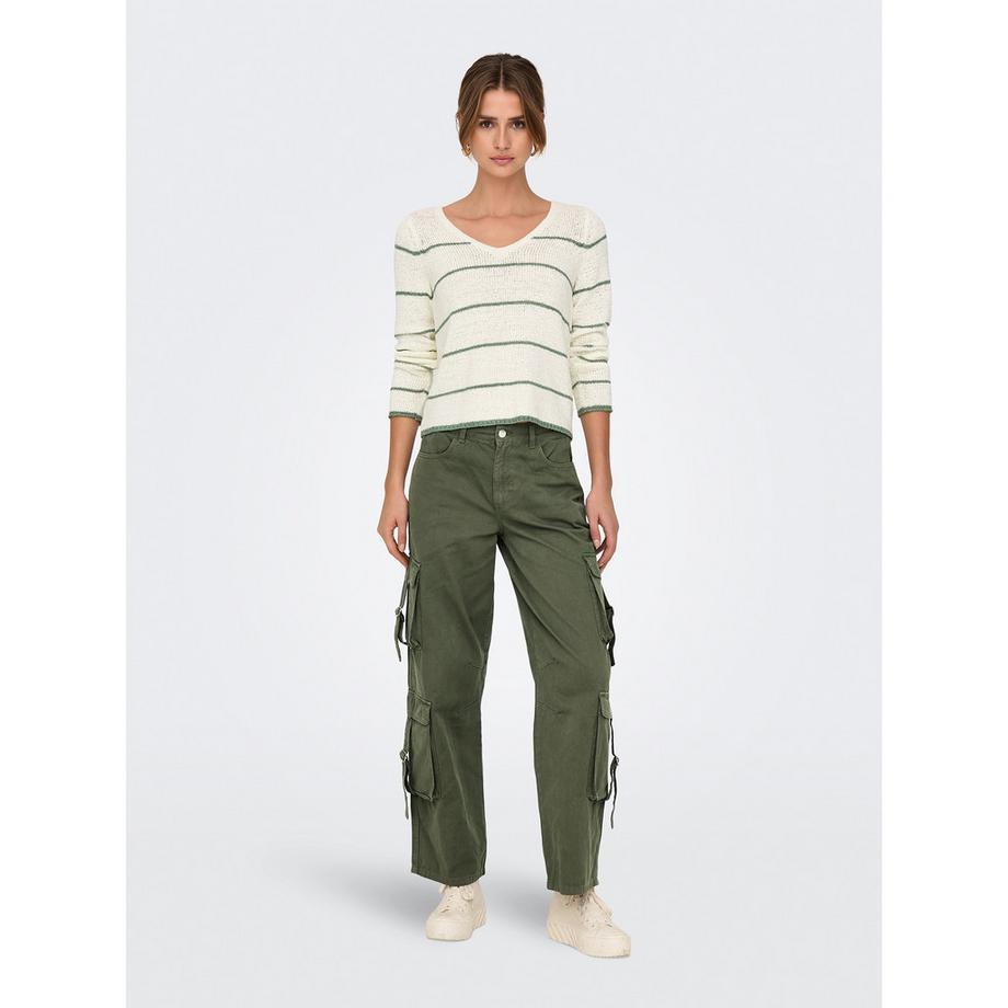 ONLY Pull Col V Rayé  