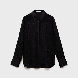 MANGO Barthes Chemisier à Manches Longues Clouté  