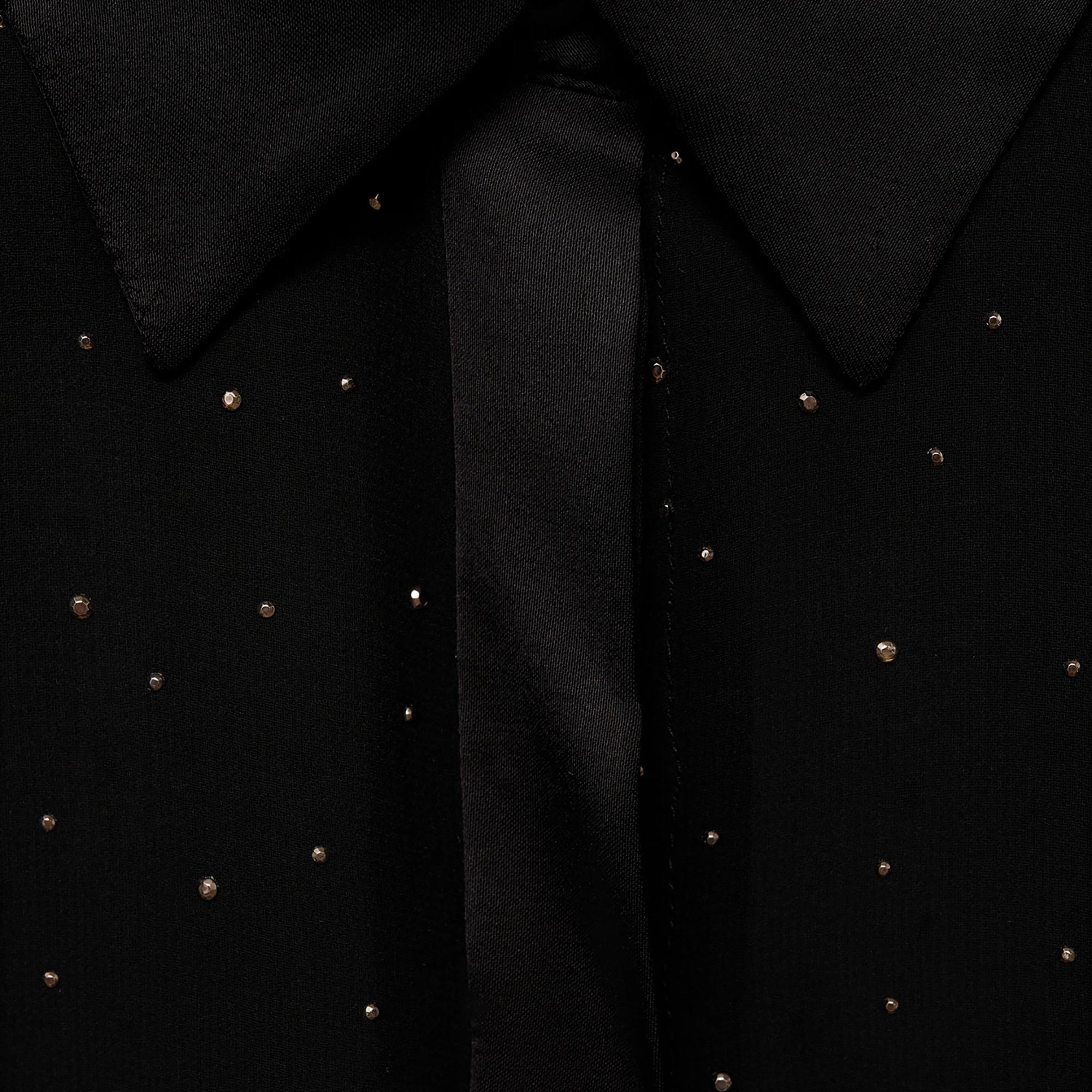 MANGO Barthes Chemisier à Manches Longues Clouté  