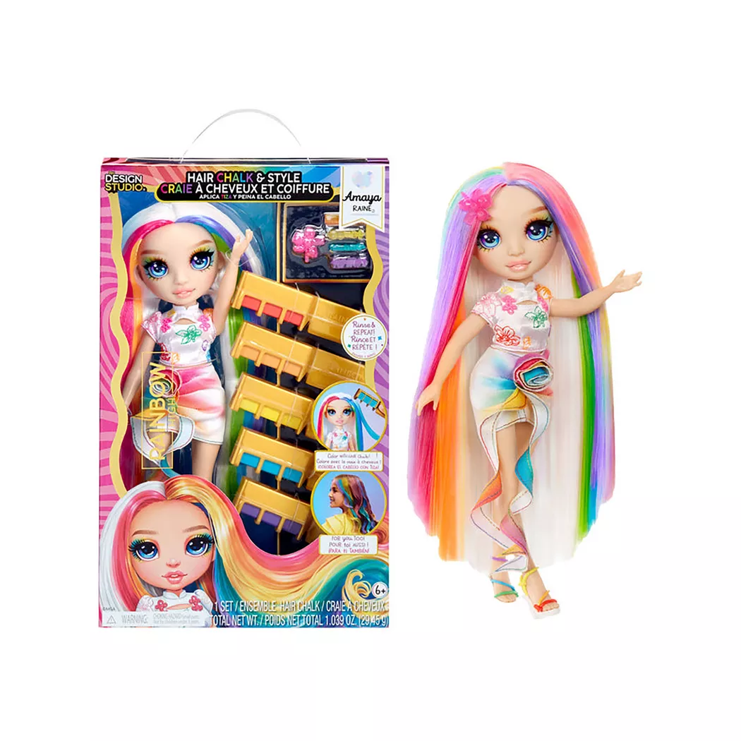 MGA - Rainbow High - Hair Chalk & Style Amaya Puppe, Multicolor