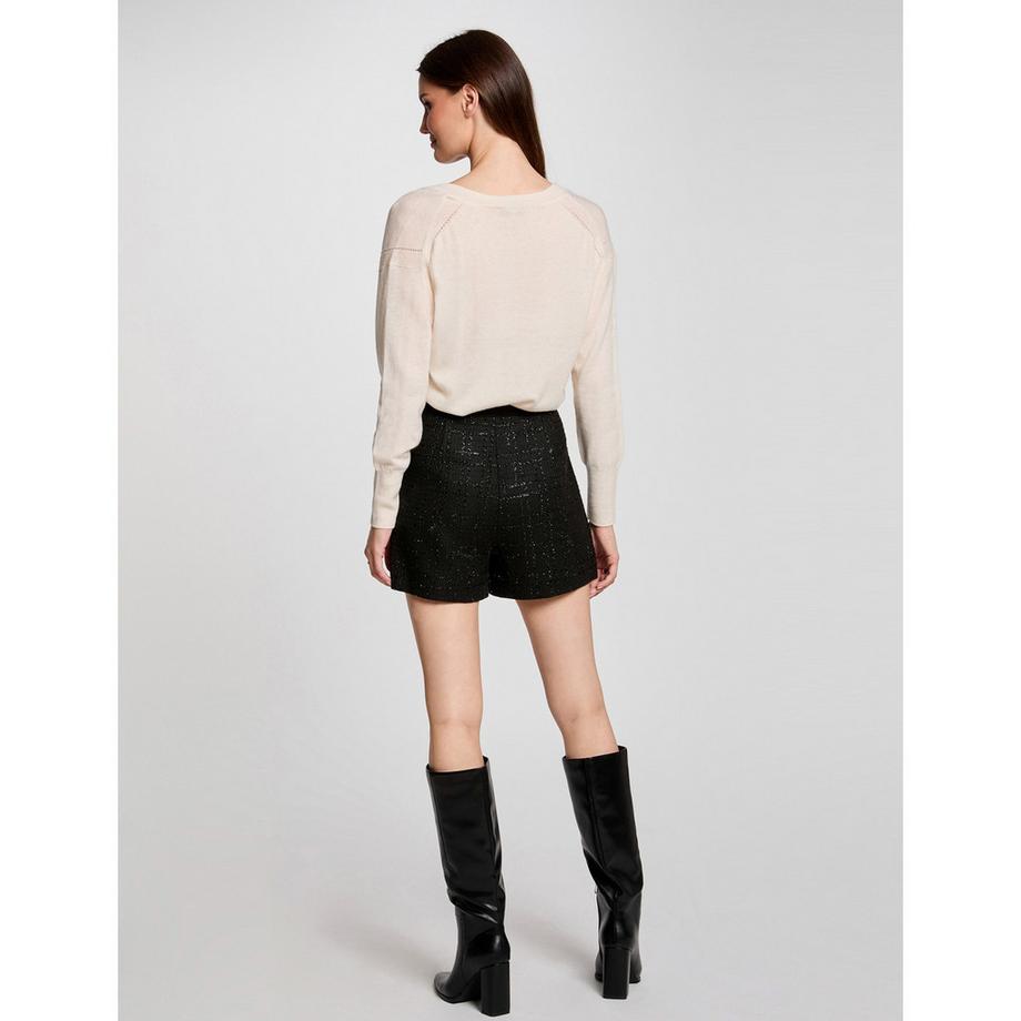 MORGAN Tweed Slim Fit Shorts  
