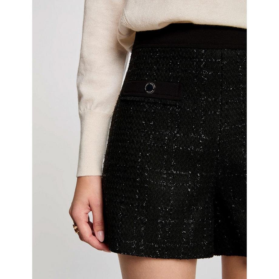 MORGAN Tweed Slim Fit Shorts  