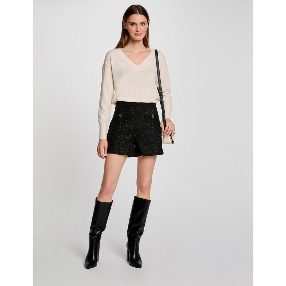 MORGAN Tweed Slim Fit Shorts  