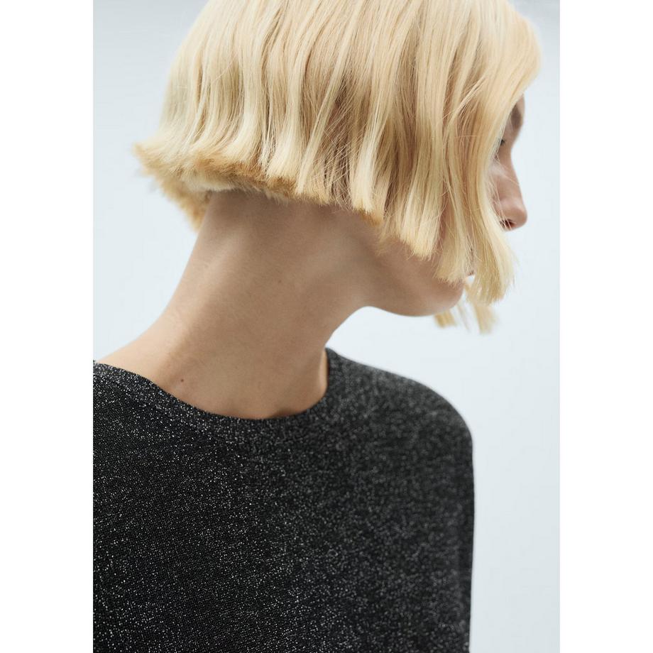 MANGO Klong Pull en maille scintillante  