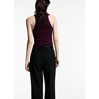 MANGO KLONGUI Top All'americana in Maglia a Coste  