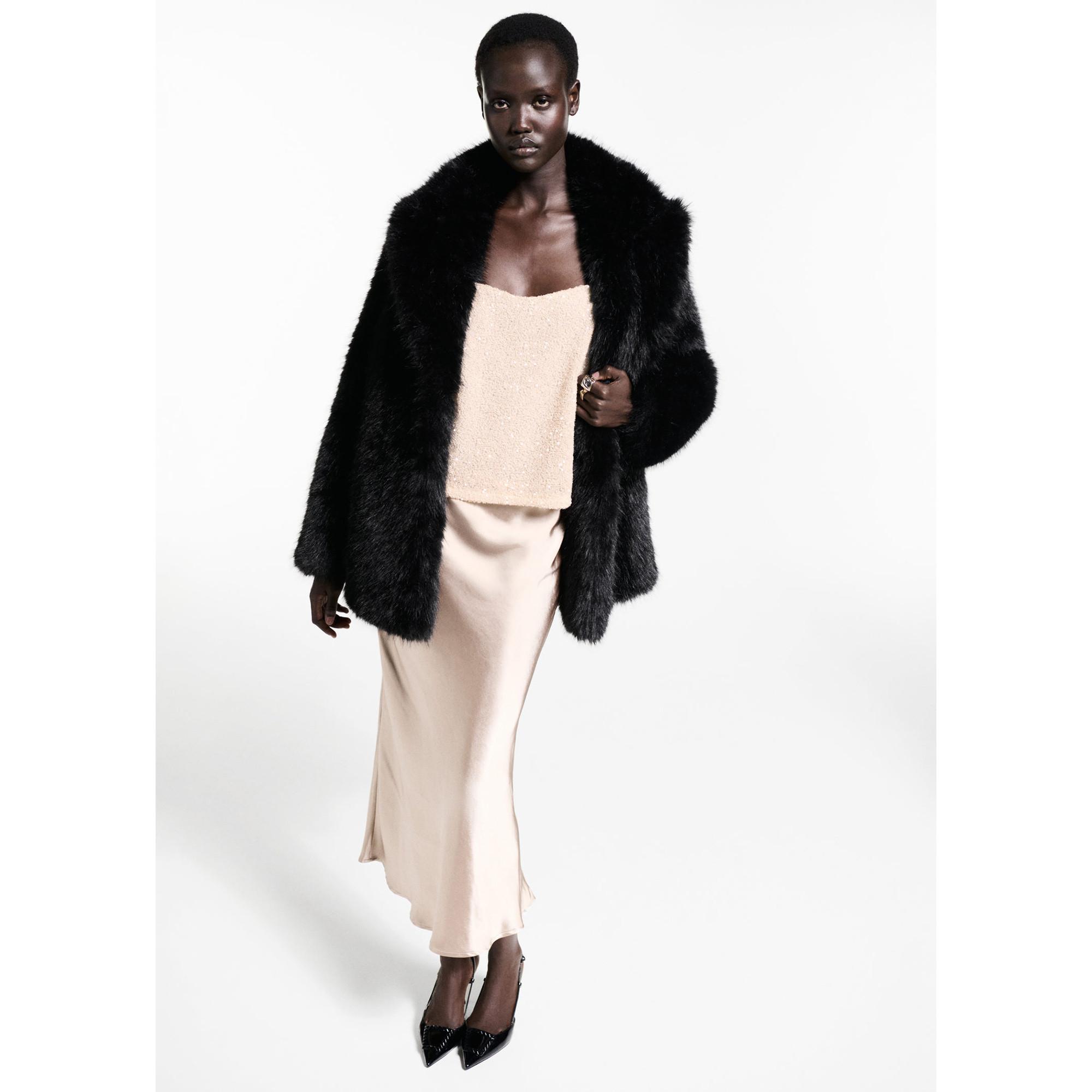 MANGO XLENJU Top Paillettes Spalline Sottili  