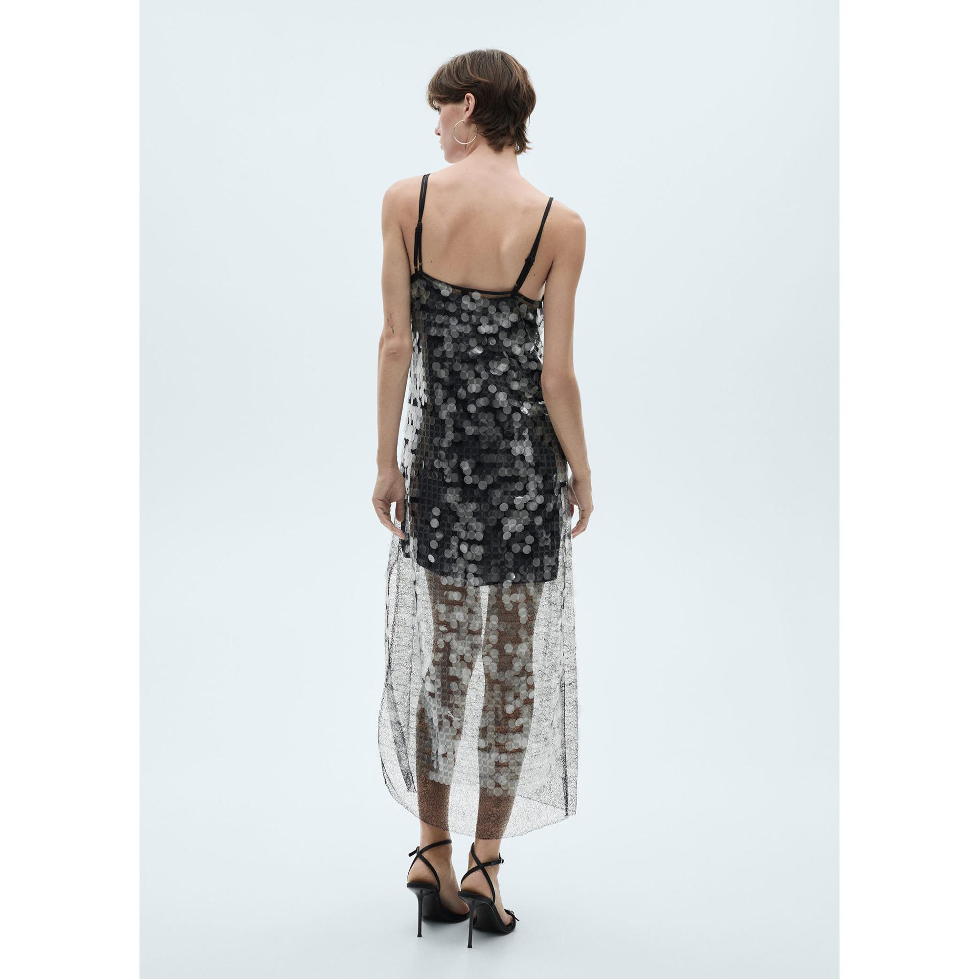 MANGO Jordana Abito Lungo Paillettes  