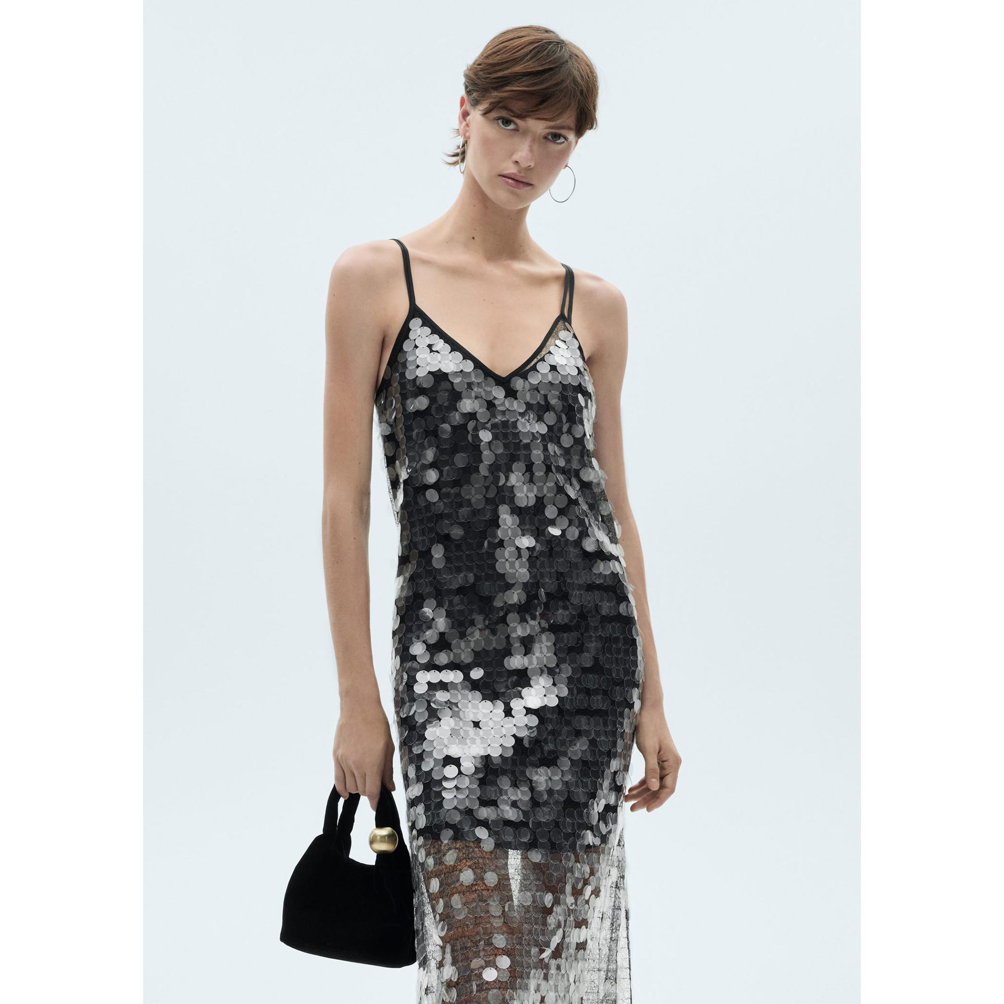 MANGO Jordana Abito Lungo Paillettes  