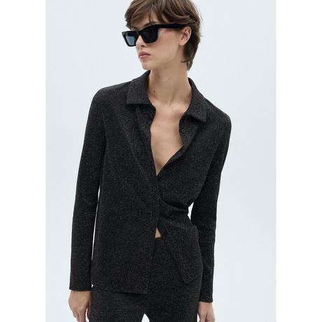 MANGO XBLUTI Chemisier Manches Longues Scintillant  