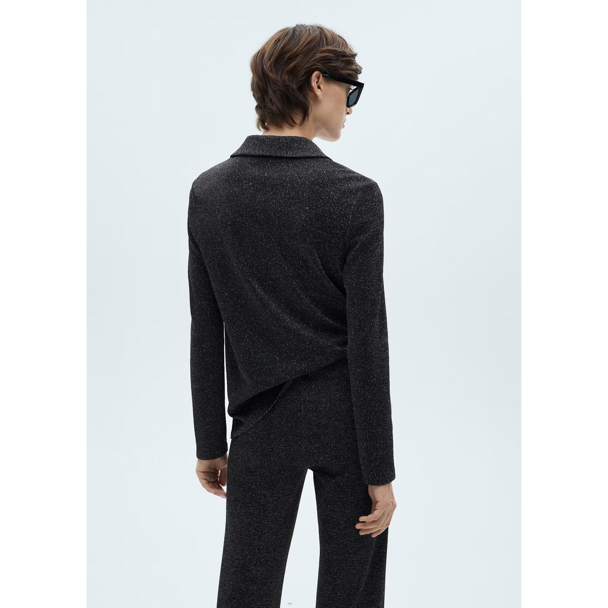 MANGO XBLUTI Chemisier Manches Longues Scintillant  