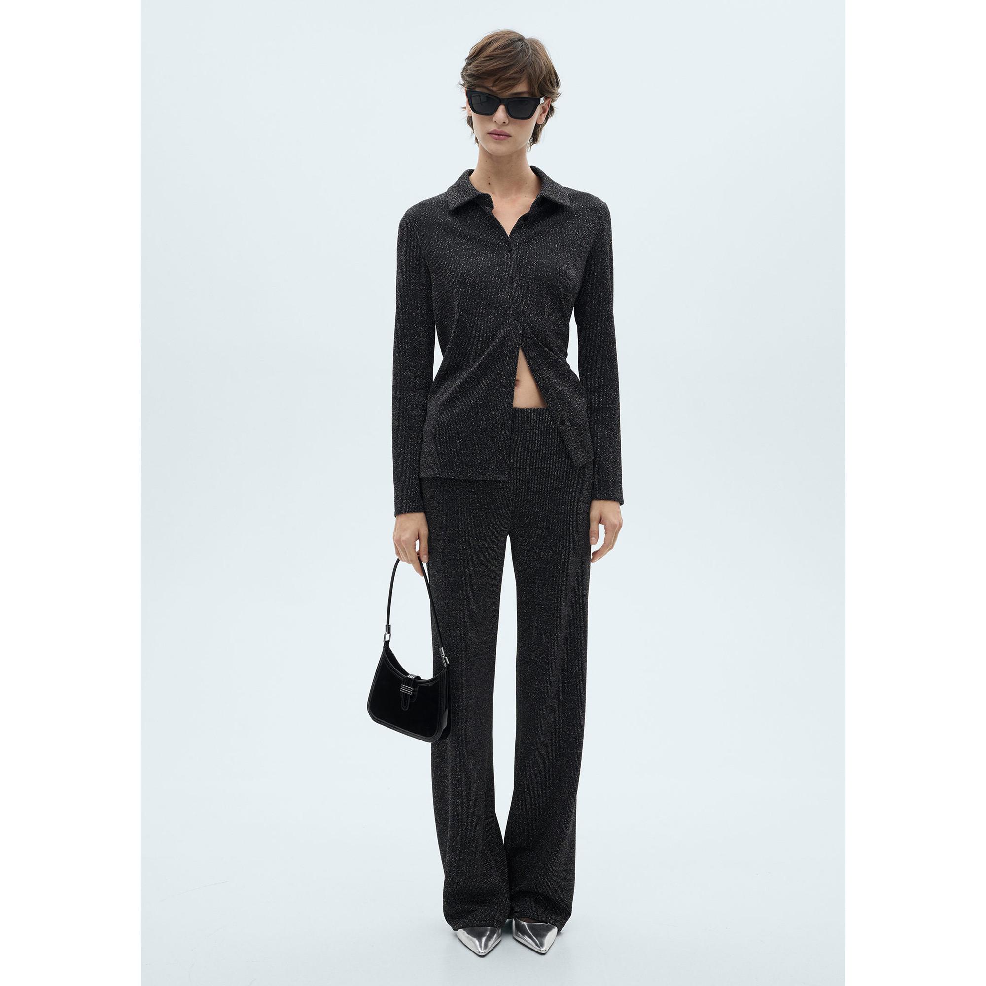 MANGO XBLUTI Chemisier Manches Longues Scintillant  