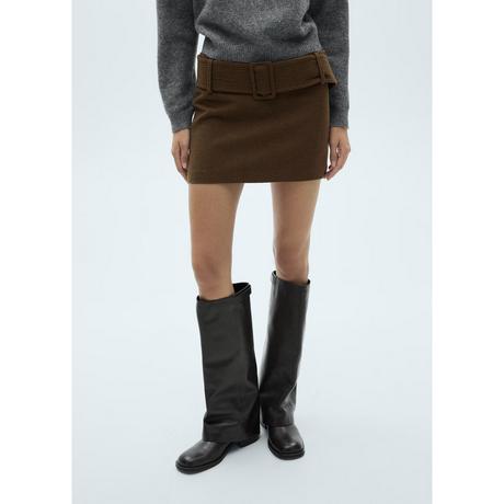 MANGO Quilt Minirock mit Gürtel  