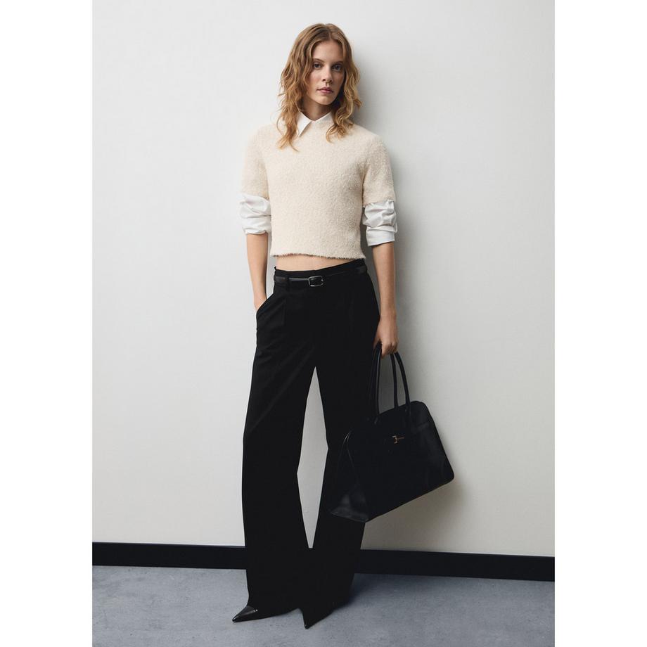 MANGO Floreto Kurzarm Rundhals Pullover  