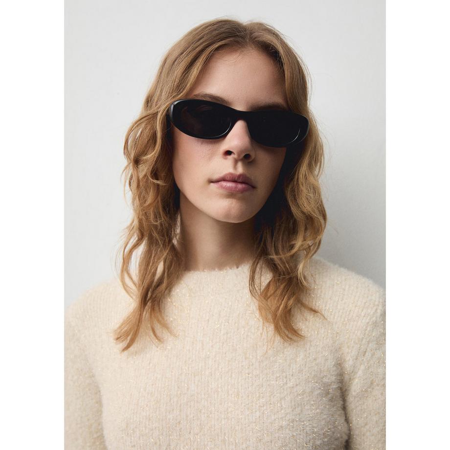 MANGO Floreta Glitzerfaden Pullover  