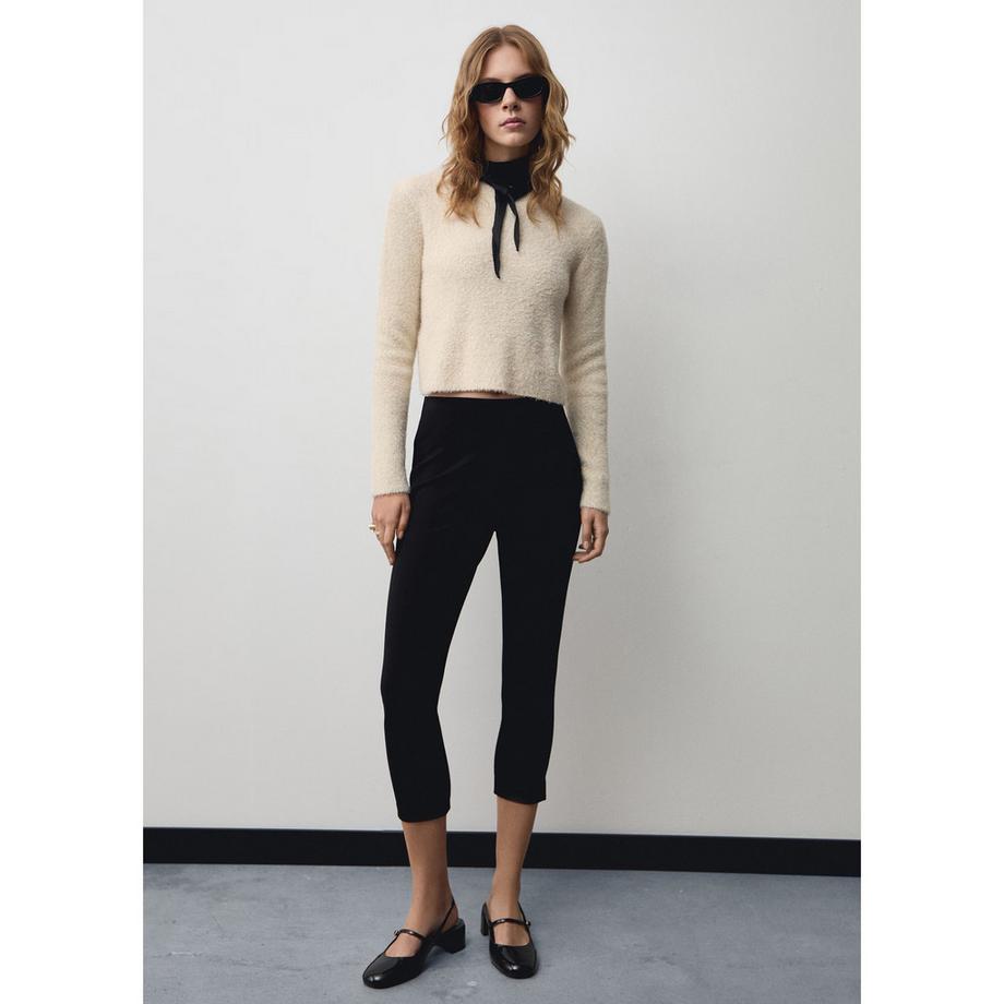 MANGO Floreta Glitzerfaden Pullover  