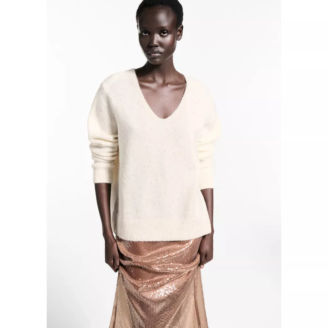Mango - Pullover, für Damen, Gold, Größe S