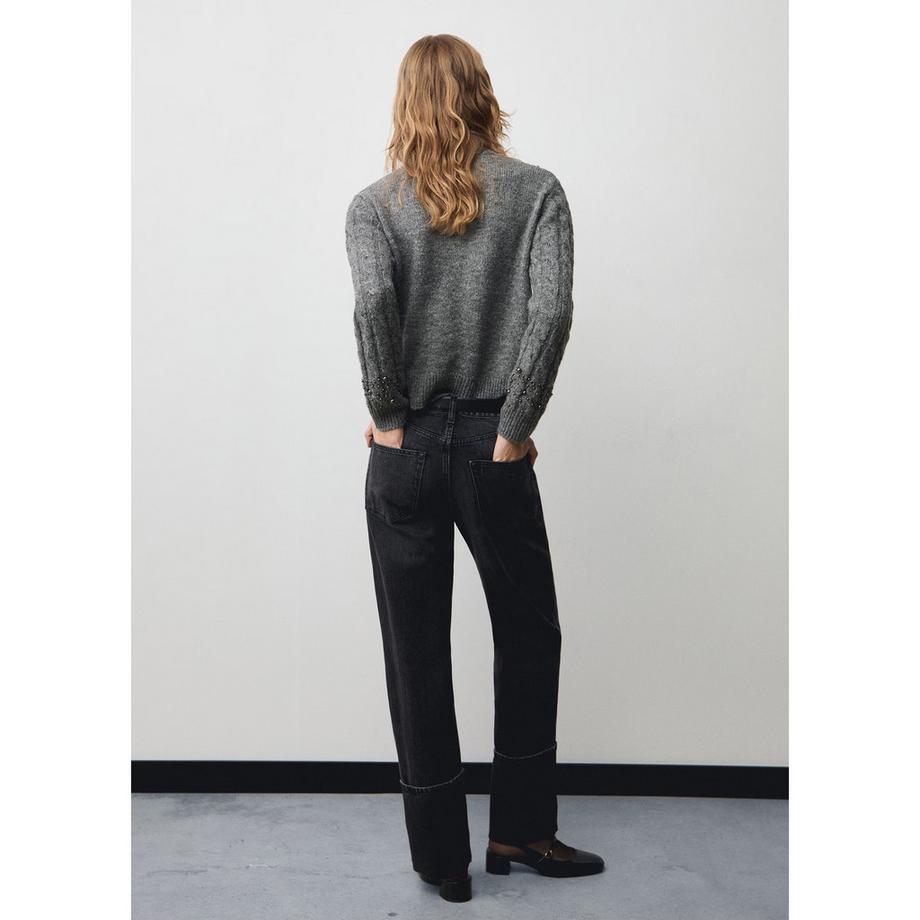 MANGO BOULE Pull Torsadé Orné  