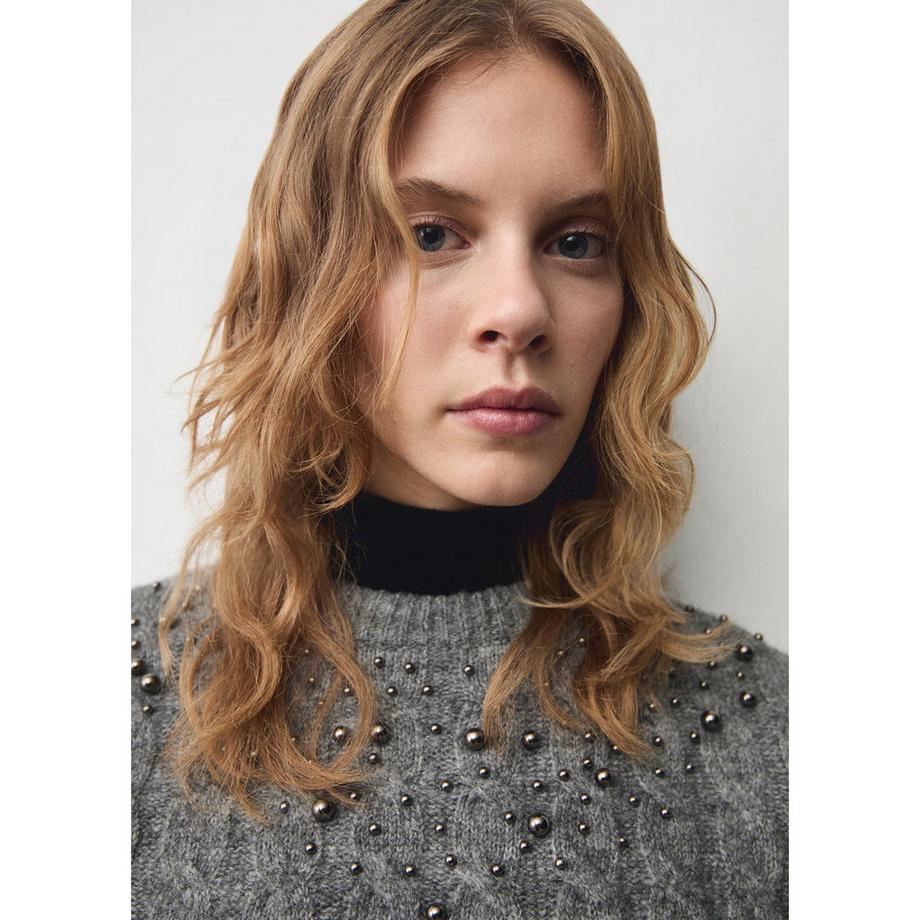 MANGO BOULE Pull Torsadé Orné  