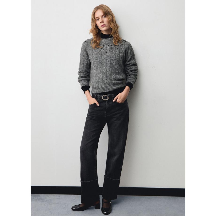 MANGO BOULE Pull Torsadé Orné  