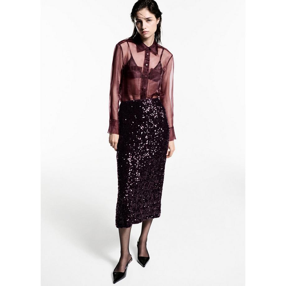 MANGO XJavi Gonna Midi Paillettes  