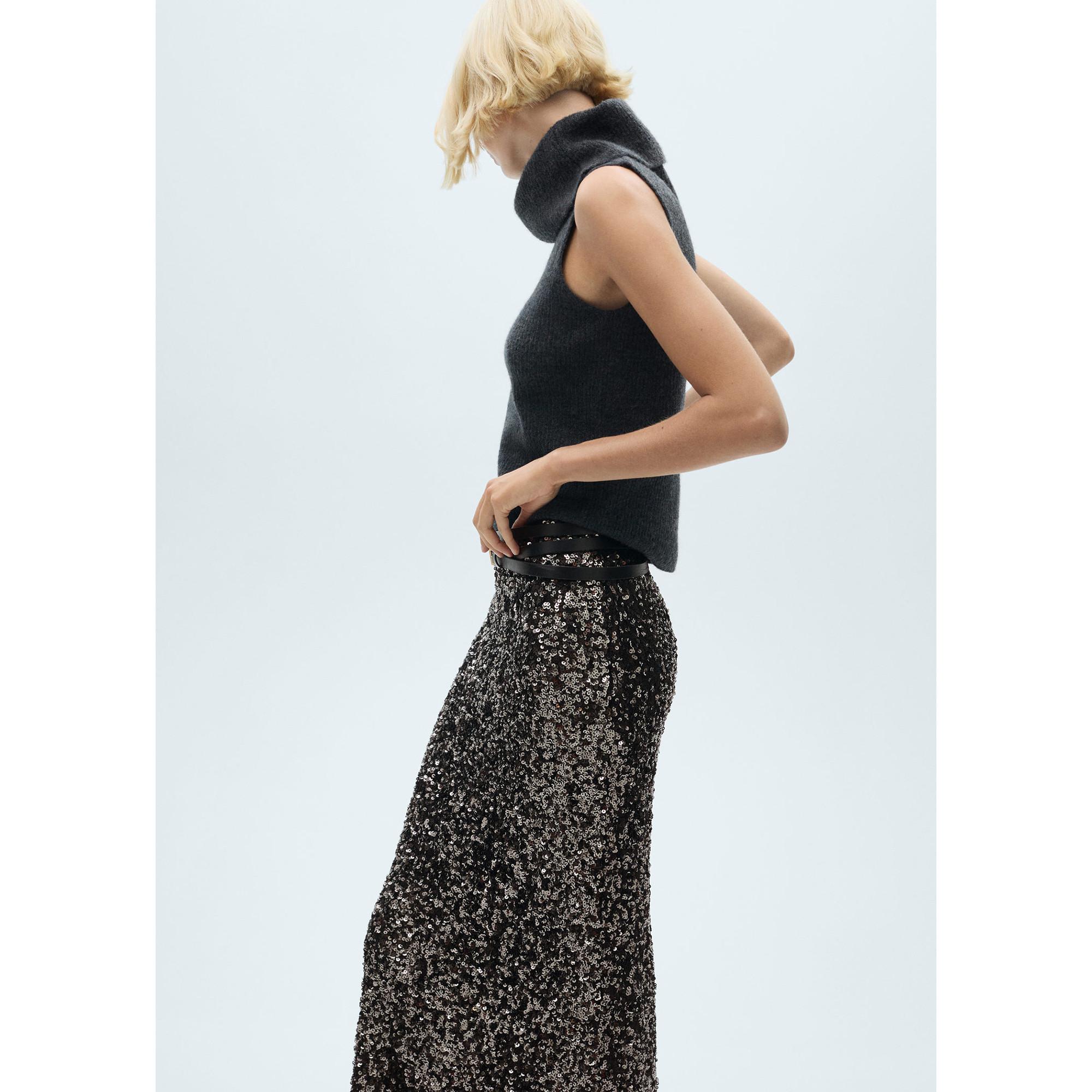 MANGO XJAVI Pailletten Midirock  