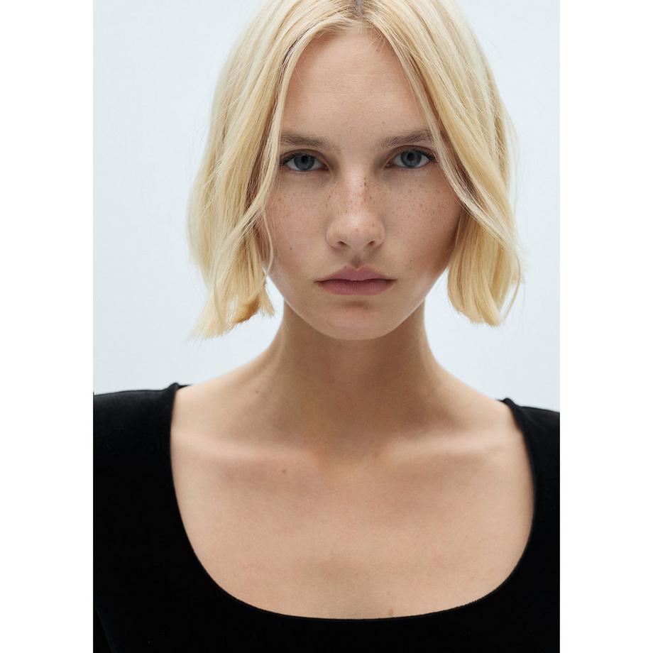 MANGO XVICKY Samt Mini Kleid  