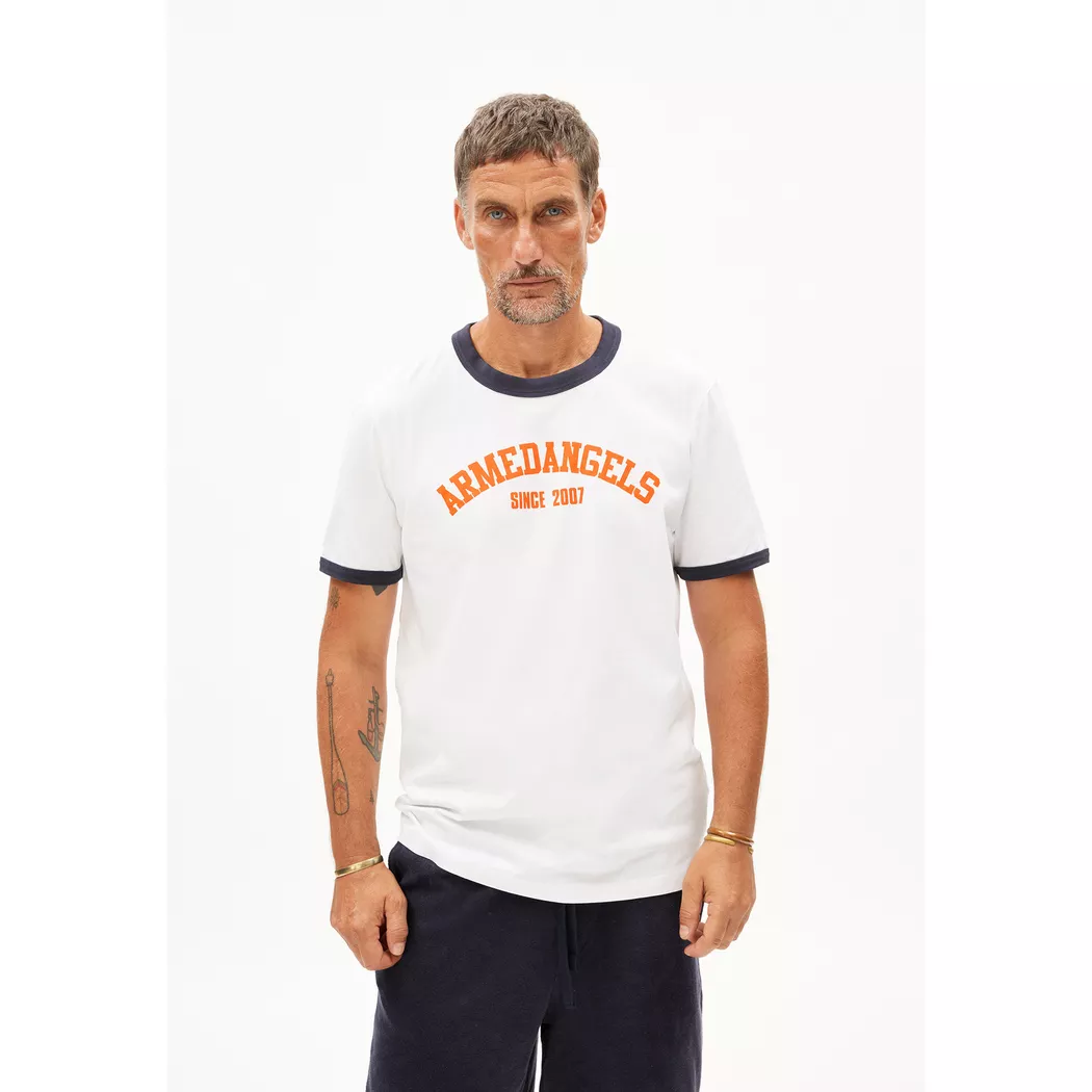 ARMEDANGELS T-Shirt MAARKOS weiss   S herren