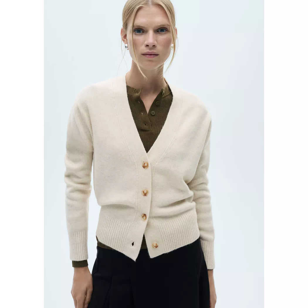 Mango - Cardigan, für Damen, Staub, Größe S