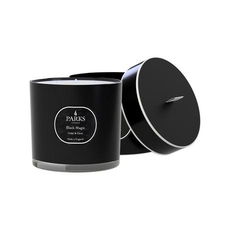 Parks London Candela profumata a 3 stoppini Black Magic Cedar & Clove 