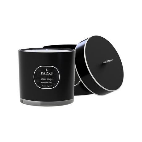 Parks London Candela profumata a 3 stoppini Black Magic Bergamot & Rose 