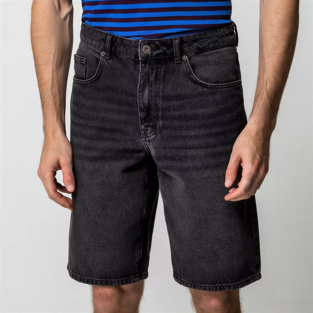 Manor Man - Shorts, für Herren, Schwarz Denim, Größe L